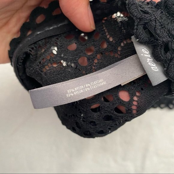 Aerie Black Lace Up bandeau Bra top size XL - Picture 10 of 11